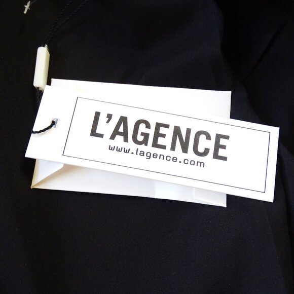 L'AGENCE NWT Chamberlain Velvet Blazer Black Vintage Rose Satin Lapels Size 6 - Picture 10 of 14